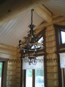 oak chandelier