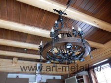 2 tiers forged chandelier