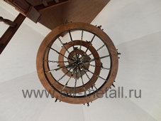 wood spiral chandelier