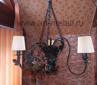 wrought iron chandelier, vine