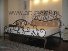 wrought iron bed.